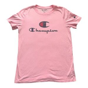 Champion Youth XL Pink Graphic Tee Shirt | Classic Logo | NWOT